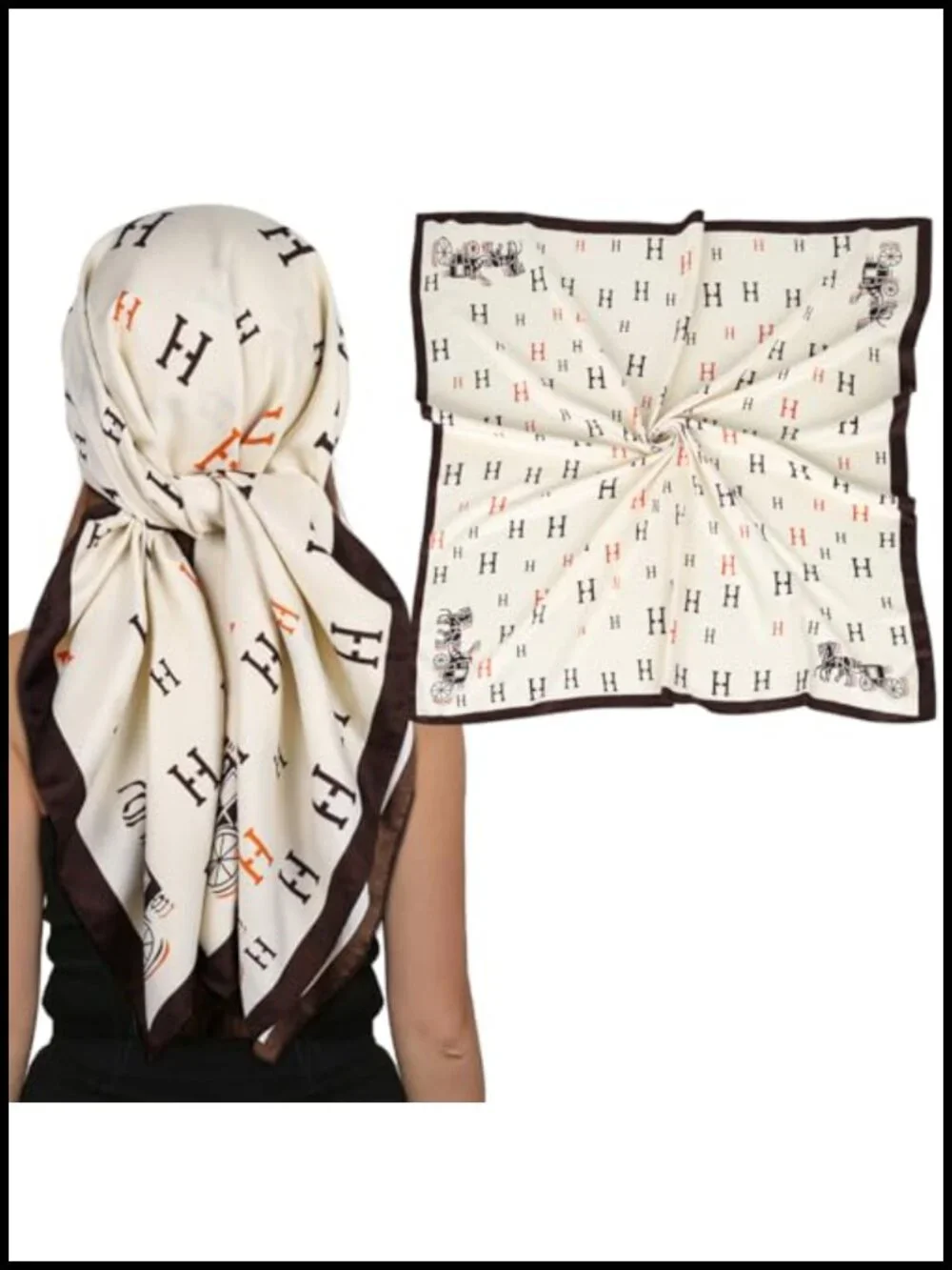 Luxury Satin Head Scarf 35x35 Silk-Like Wrap Versatile Shawl